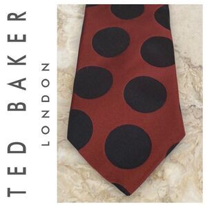Ted Baker 100% Silk Large Polka Dot Tie